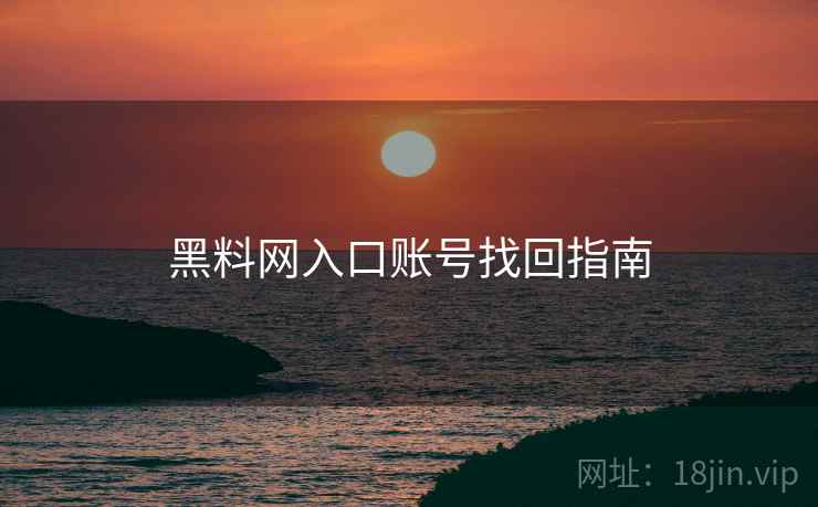 黑料网入口账号找回指南  第2张
