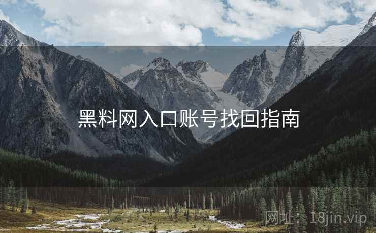 黑料网入口账号找回指南  第1张
