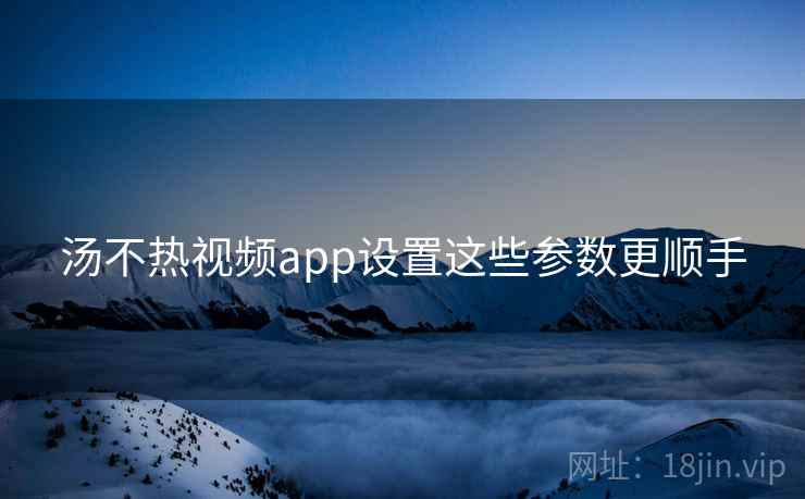 汤不热视频app设置这些参数更顺手 第2张 汤不热视频app设置这些参数更顺手 第2张
